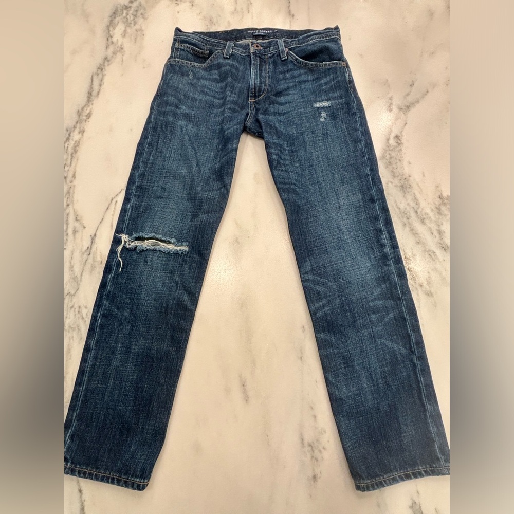Ralph Lauren Prescott 208 distressed straight jeans